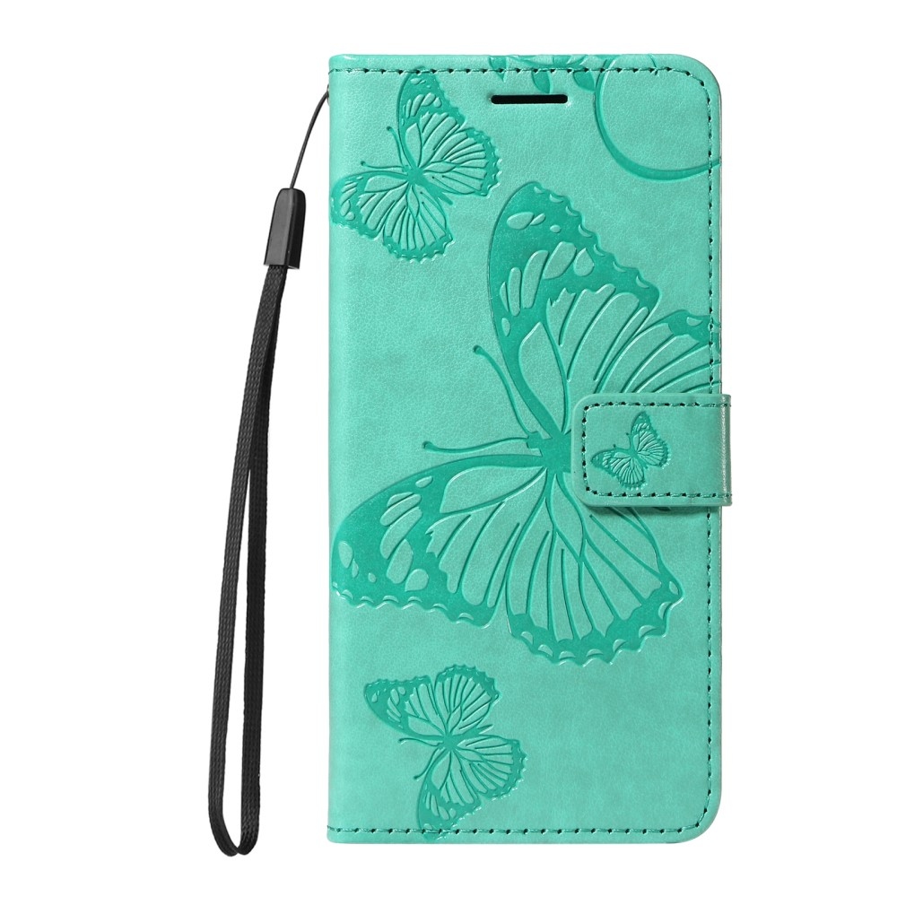 Nagy pillangó könyv tok a Vivo V50 5G-hez - teal színű
