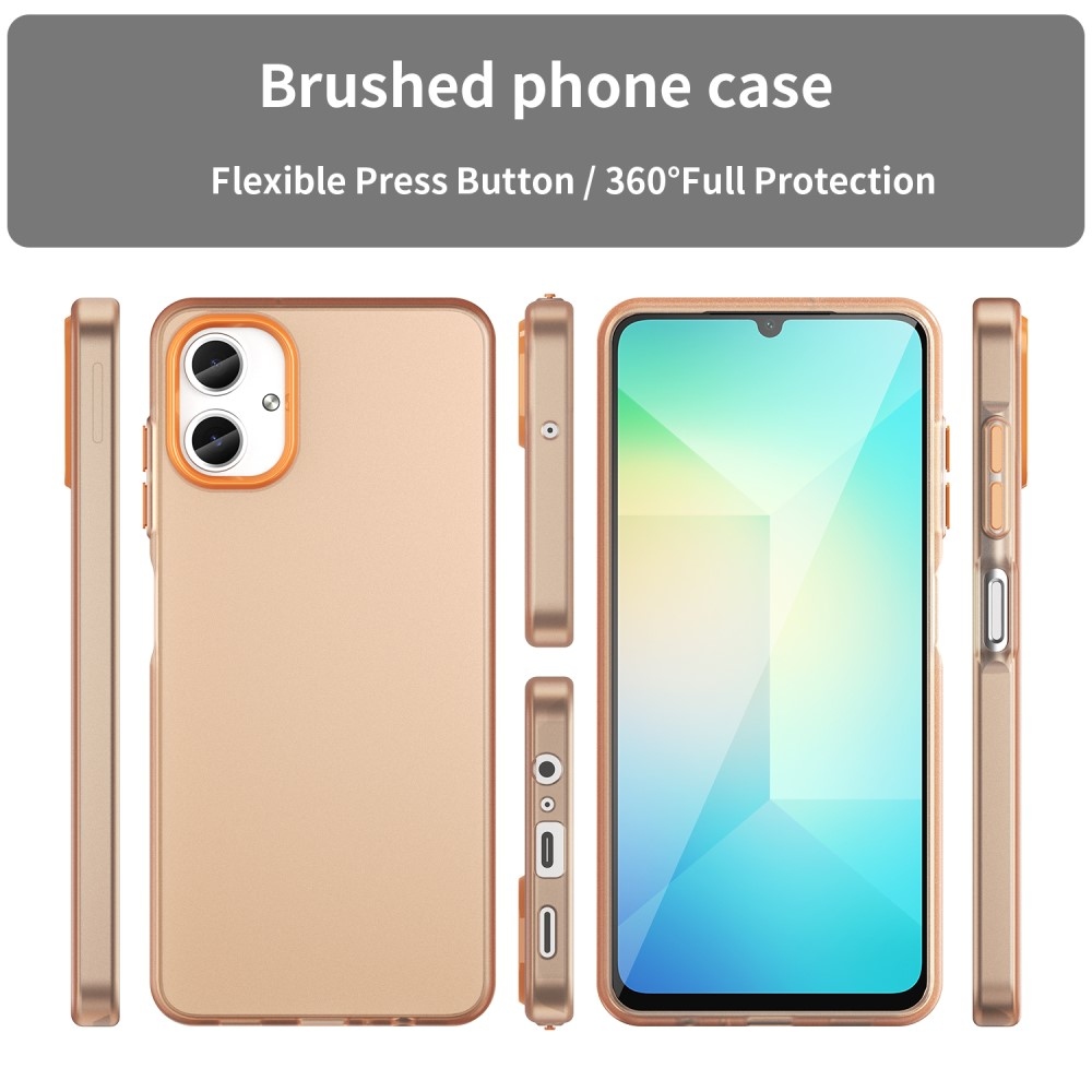 Candys matt zselés tok Samsung Galaxy A06 4G - narancssárga színben