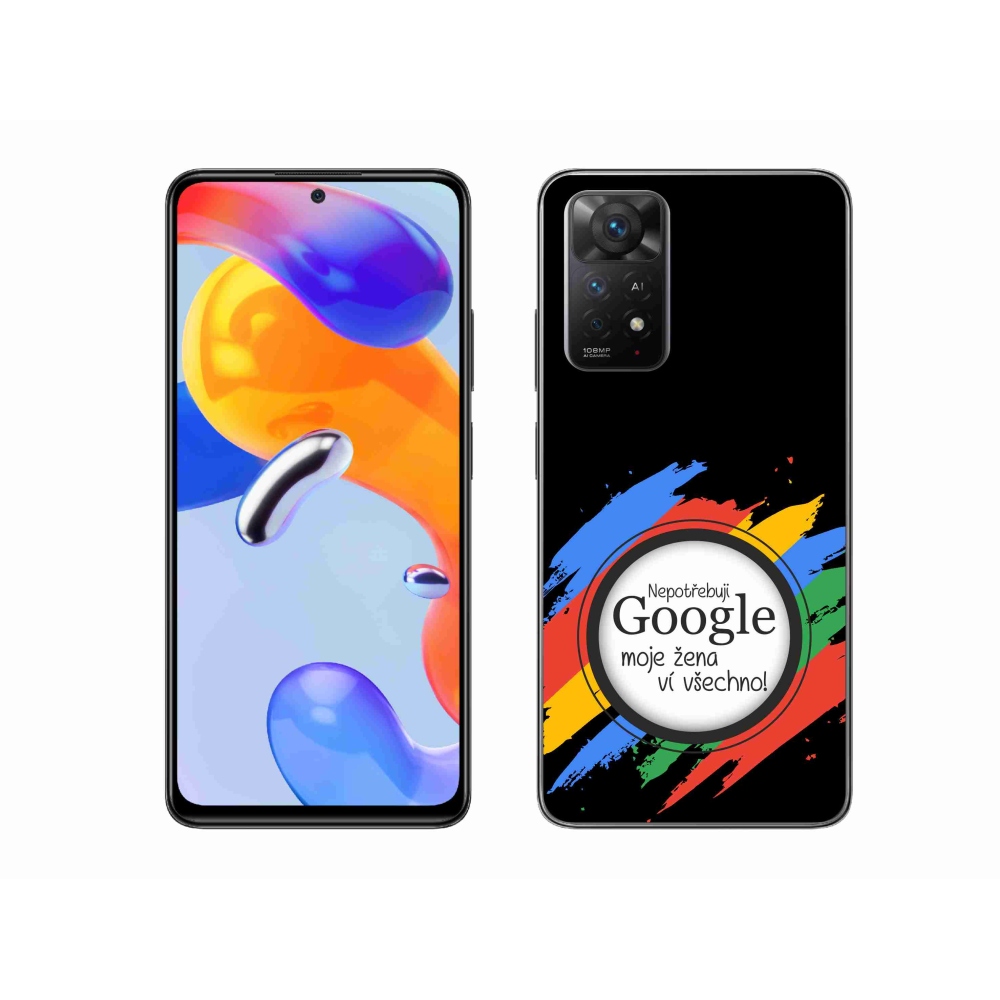 Gél borító mmCase a Xiaomi Redmi Note 11 Pro 4G/5G - a nő mindent tud fekete háttérrel