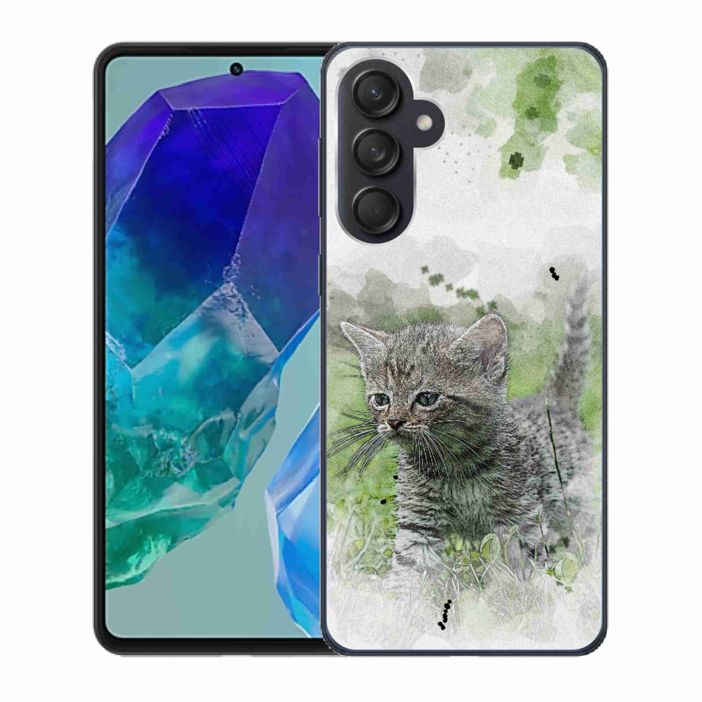 Gél borító mmCase Samsung Galaxy M55 5G - aranyos cica 1