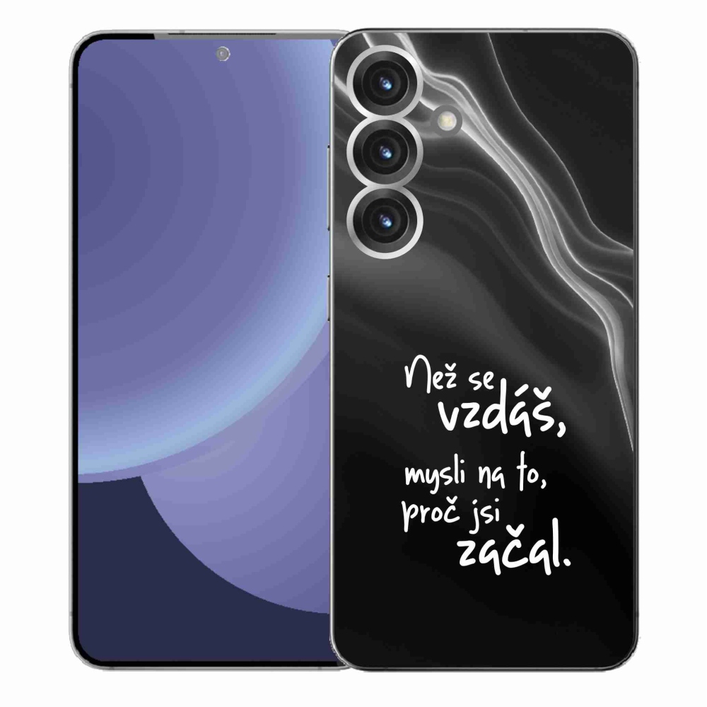 Gél borítás mmCase Samsung Galaxy S25+ - idézet 2 fekete háttér