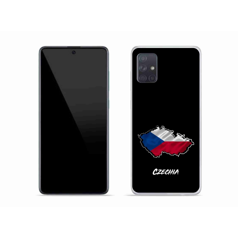 Gél védőhuzat mmCase Samsung Galaxy A51 - Csehország fekete háttérrel