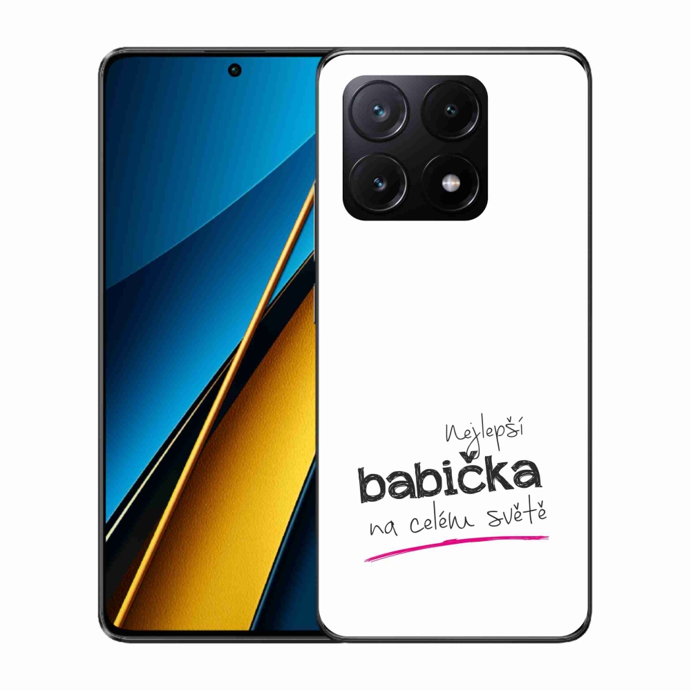 Gél borító mmCase a Xiaomi Poco X6 Pro 5G - legjobb nagymama 4 fehér háttérrel