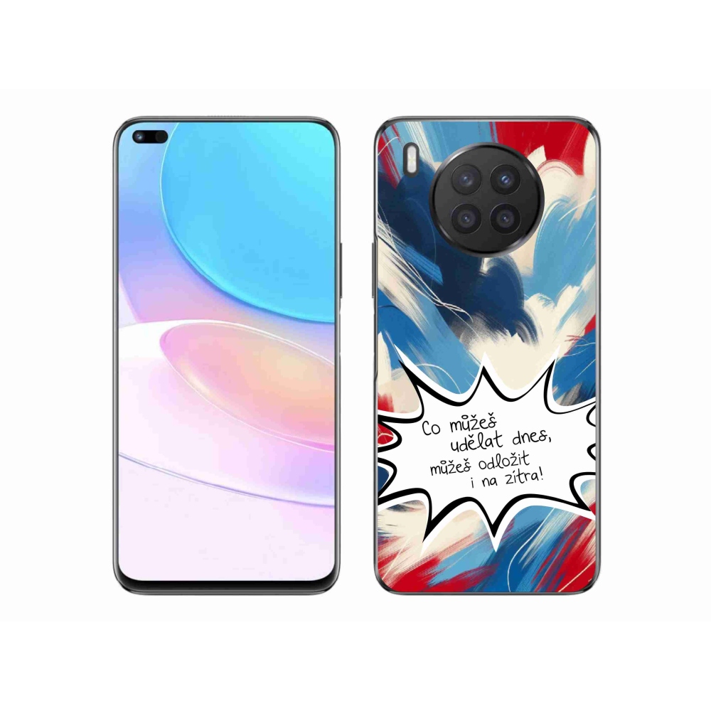 Gél borító mmCase a Huawei Nova 8i készülékhez - vicces szöveg 9 fehér háttér