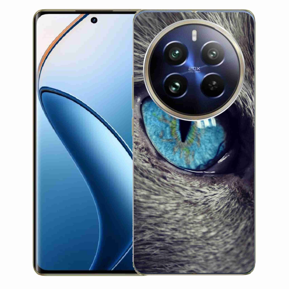 Zselés borítás mmCase a Realme 12 Pro 5G/12 Pro+ 5G modellhez - kék macskaszem