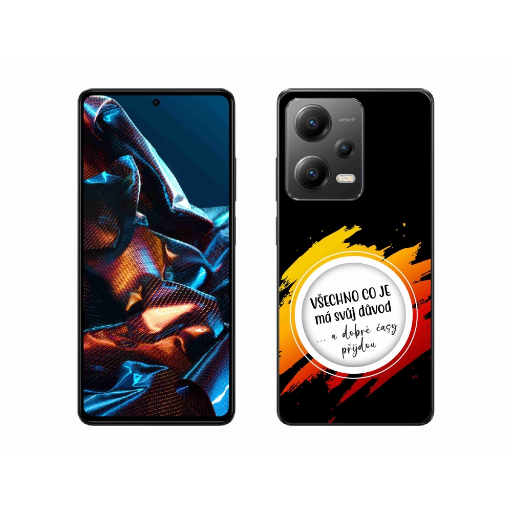 Gél borítás mmCase a Xiaomi Redmi Note 12 Pro 5G-hez - idézet 3 fekete háttérrel