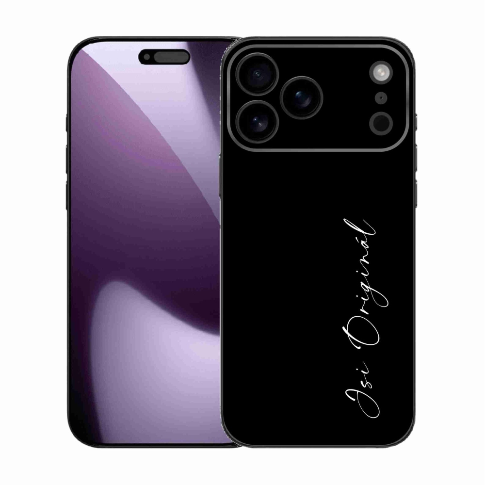 Gél borítás mmCase iPhone 17 Pro Max készülékhez - te vagy az eredeti fekete háttér