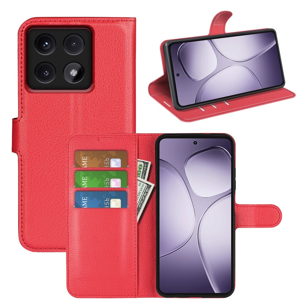 Litchi könyv tok a Xiaomi 14T Pro-hoz - piros