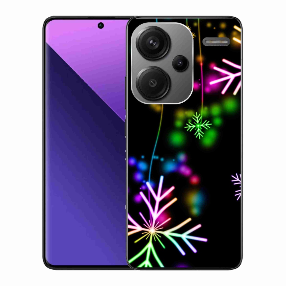 Zselés borítás mmCase a Xiaomi Redmi Note 13 Pro+ 5G számára - színes pelyhekkel