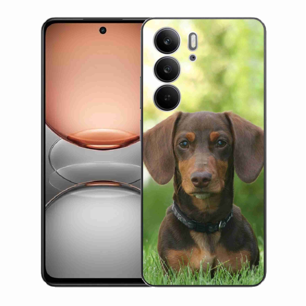 Zselés borítás mmCase a Realme C75 készülékhez - barna tacskó