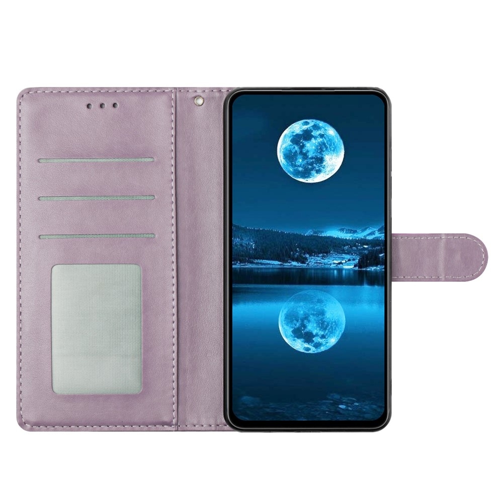 Vérrögök könyv tok Samsung Galaxy S25 Edge készülékhez - lila