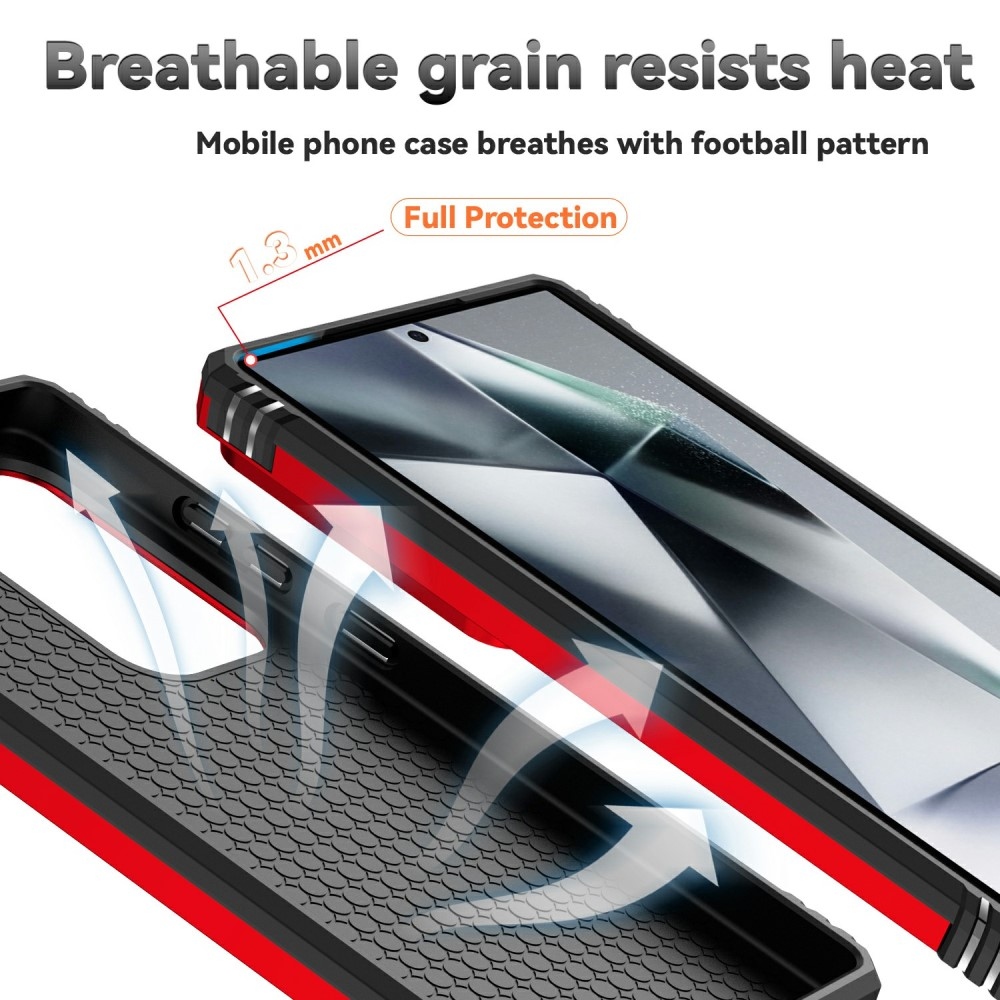 Gyűrűálló borítás Samsung Galaxy S25 Ultra készülékhez - piros