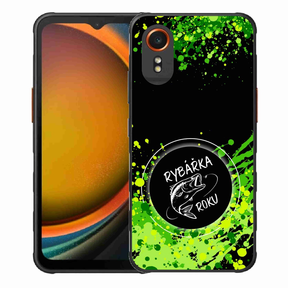 Gél borító mmCase Samsung Galaxy Xcover 7 készülékhez - Az év horgásza fekete háttérrel