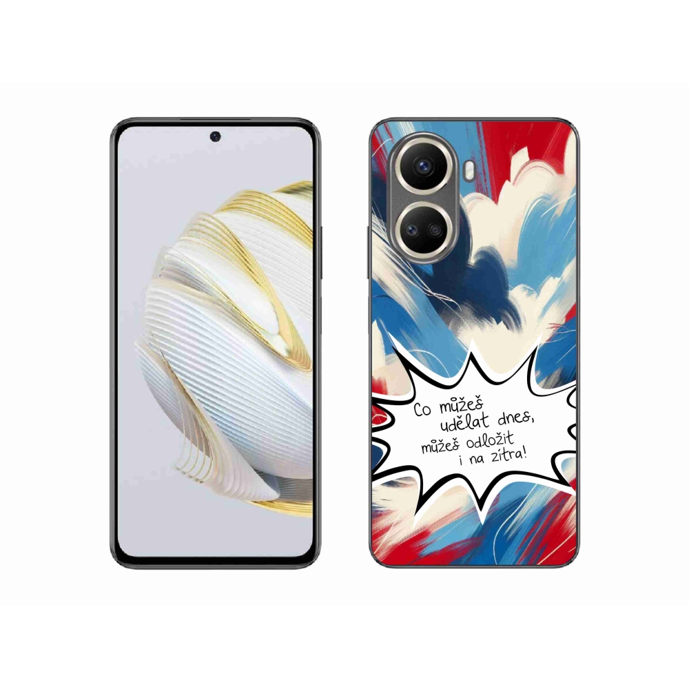Gél borító mmCase a Huawei Nova 10 SE-hez - vicces szöveg 9 fehér háttér