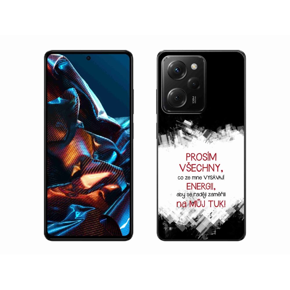 Gél borító mmCase a Xiaomi Poco X5 Pro 5G-hez - vicces szöveg 1 piros