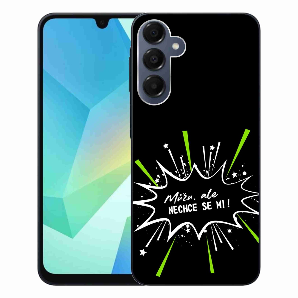 Gél borító mmCase Samsung Galaxy A16 4G/5G - vicces szöveg 11 fekete háttér