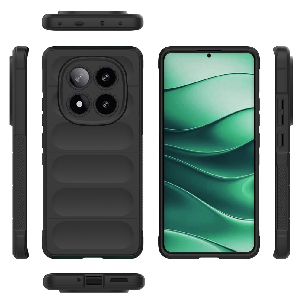 Rugg tartós zselés tok Xiaomi Redmi Note 14 Pro 5G/Poco X7 5G - fekete