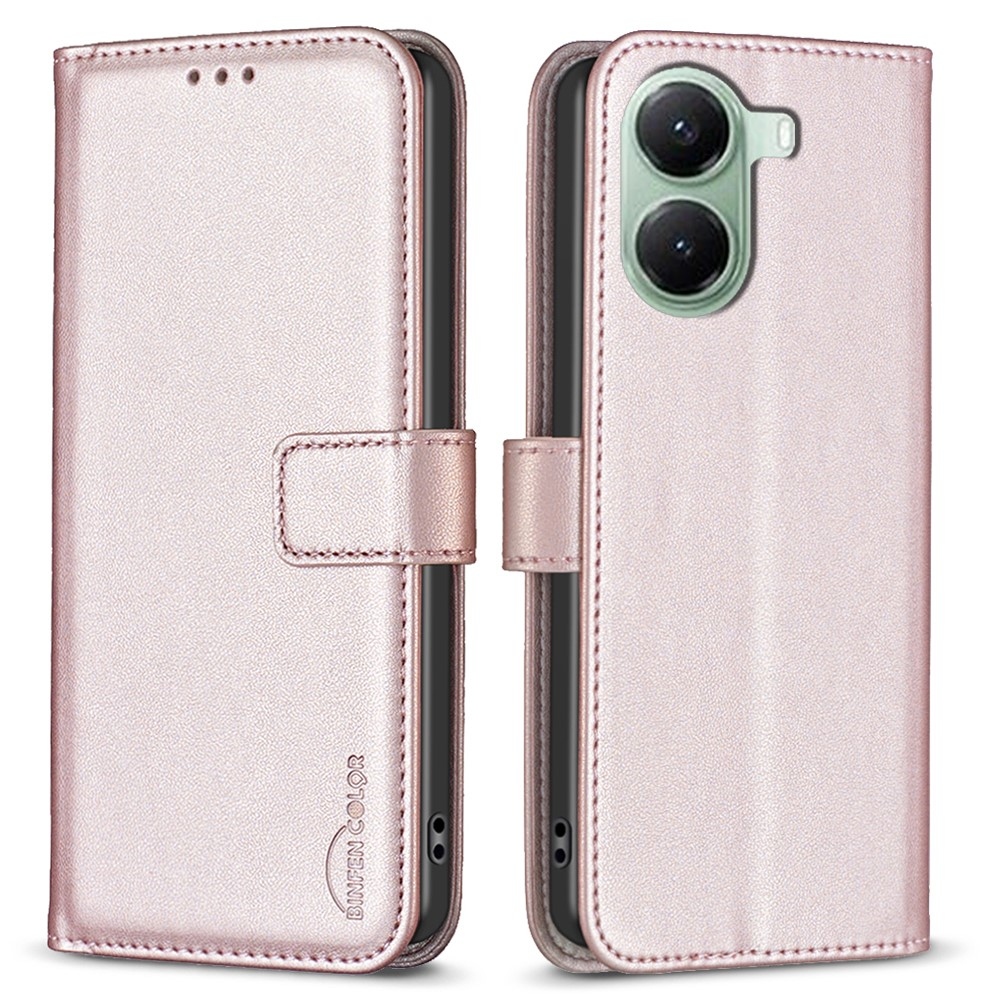 BNF könyv tok Xiaomi Poco X7 Pro 5G - rózsaarany színben