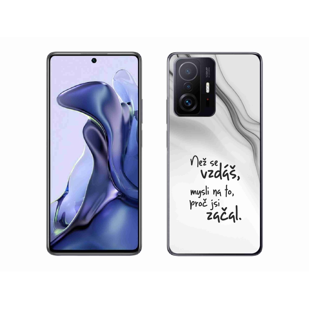 Gél borítás mmCase a Xiaomi 11T-hez - idézet 2 fehér háttér