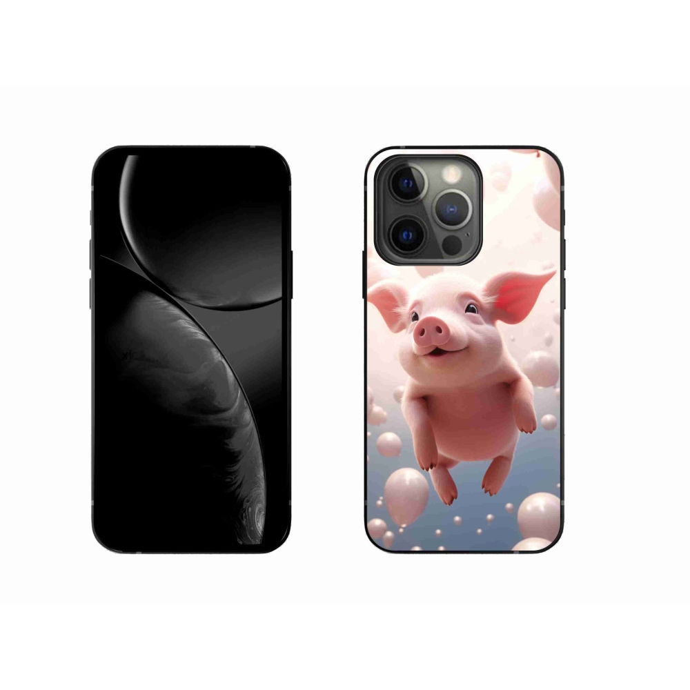Gél borítás mmCase iPhone 13 Pro készülékhez - malacka lufikkal