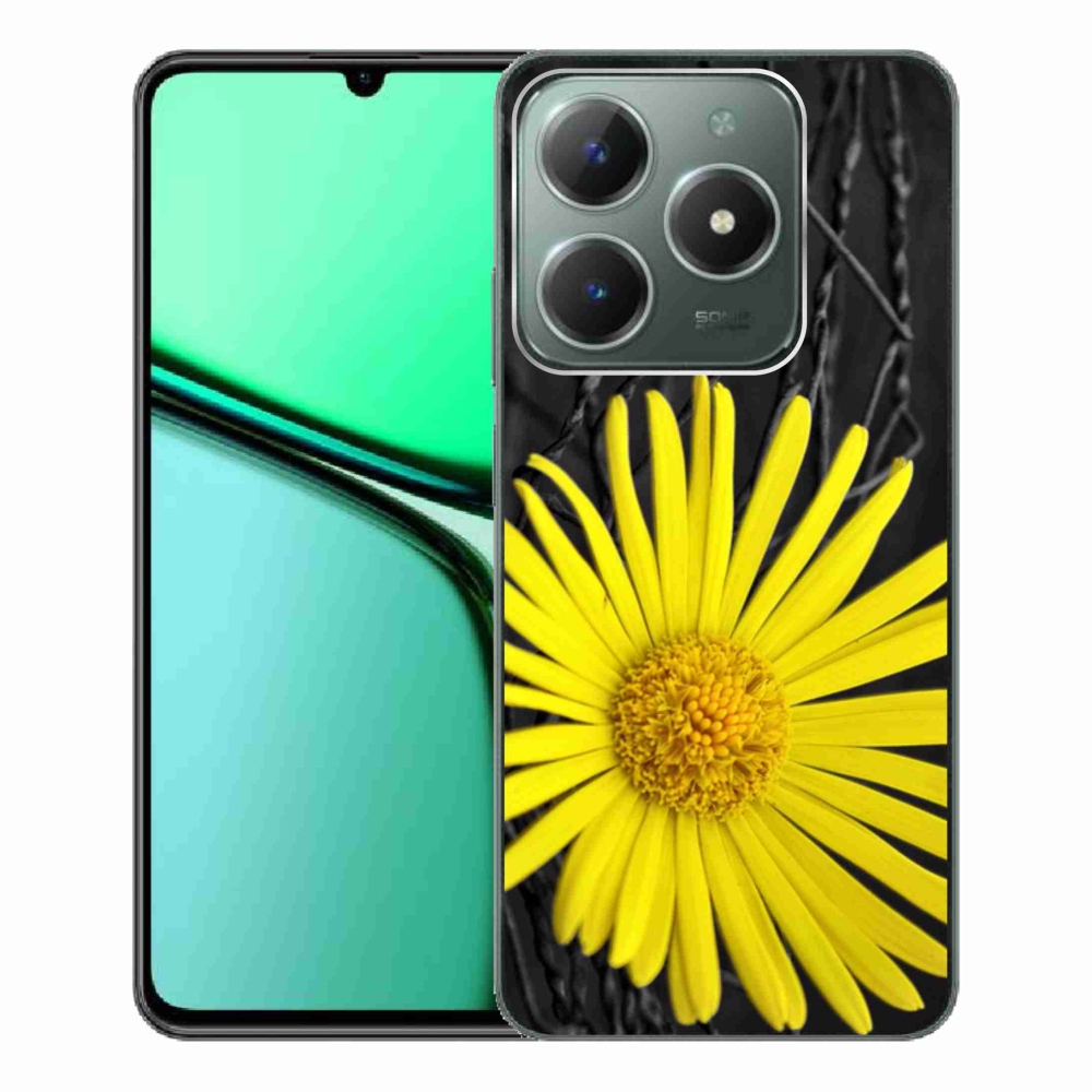 Zselés borító mmCase a Realme C61 készülékhez - sárga virág
