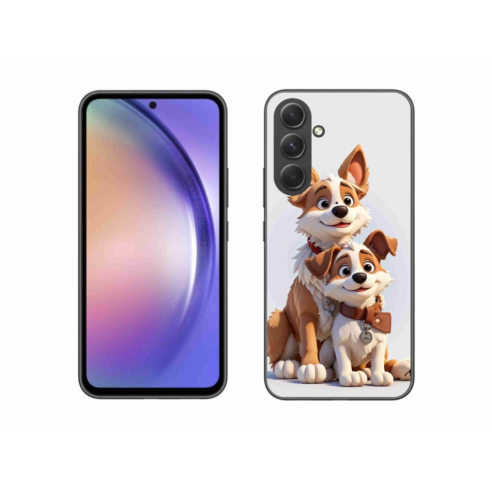 Gél borító mmCase Samsung Galaxy A54 5G - rajzoló kutyákhoz