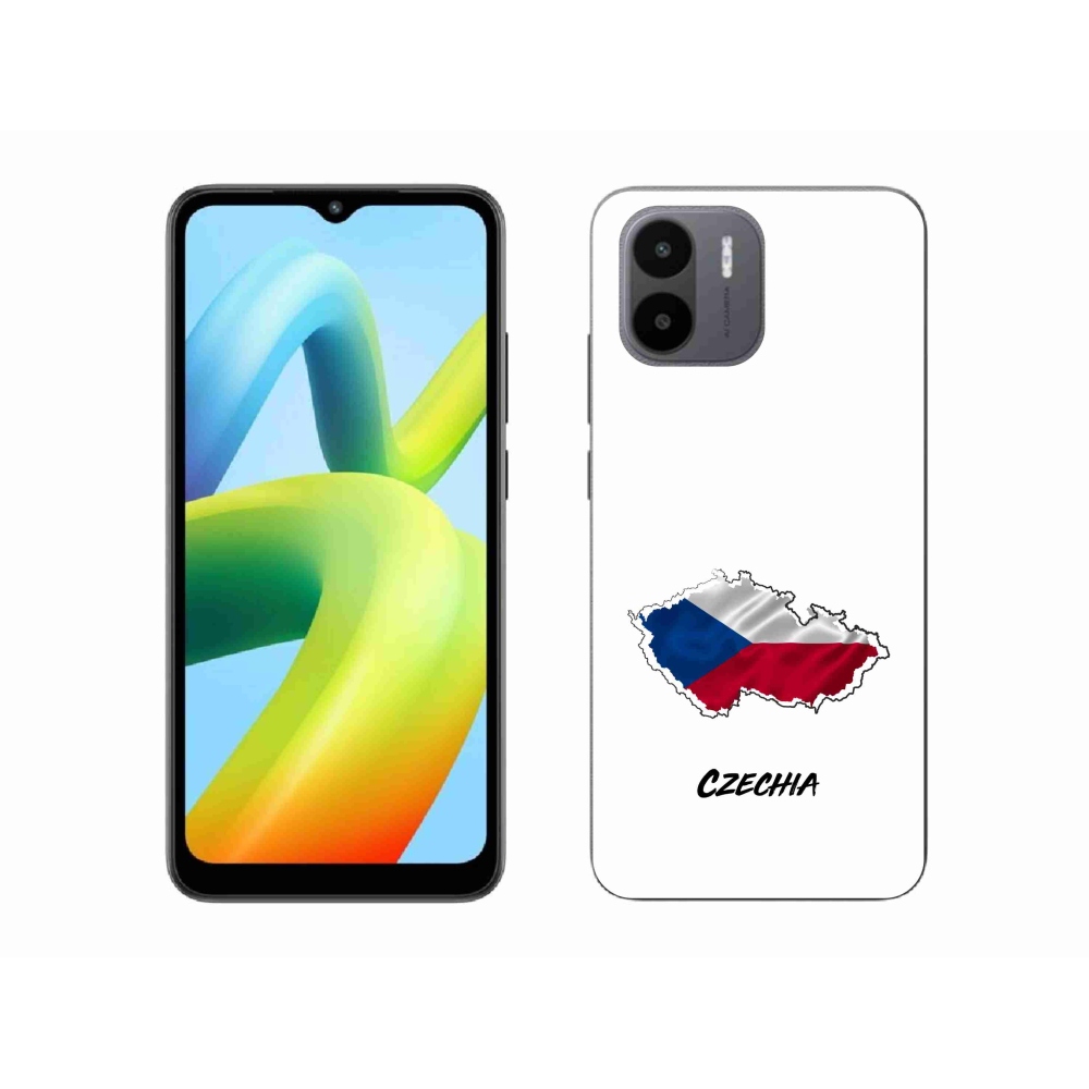 Gél borítás mmCase a Xiaomi Redmi A1 - Csehország fehér háttérrel