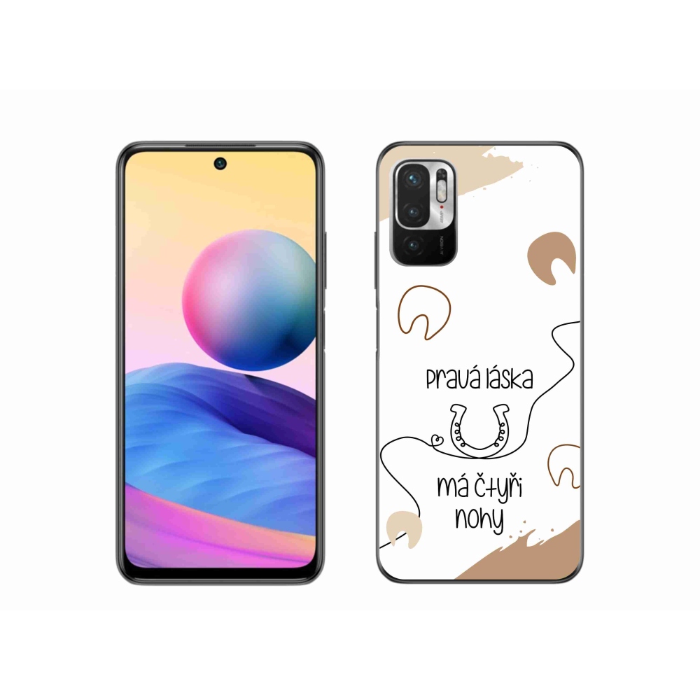 Gél borítás mmCase a Xiaomi Poco M3 Pro/5G készülékhez - ló motívum fehér háttérrel