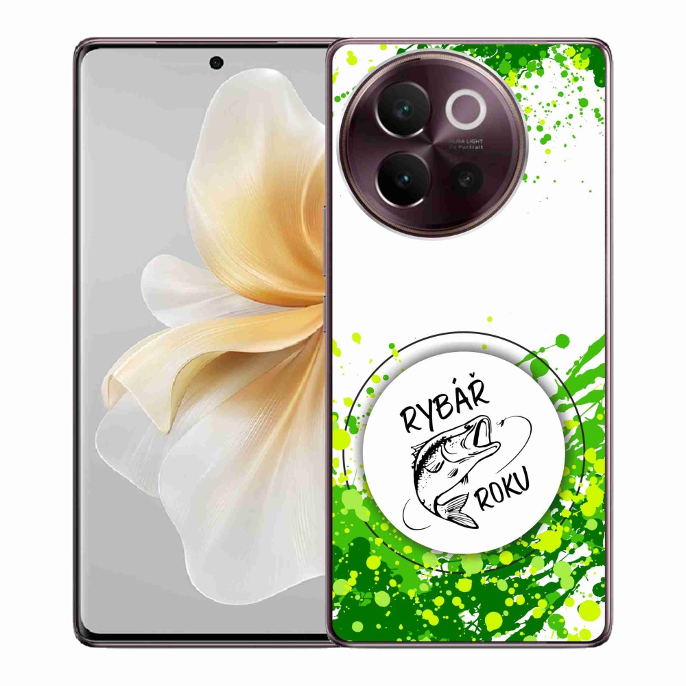 Gél borító mmCase a Vivo V40 Lite 5G-n - az év halászának fehér háttere