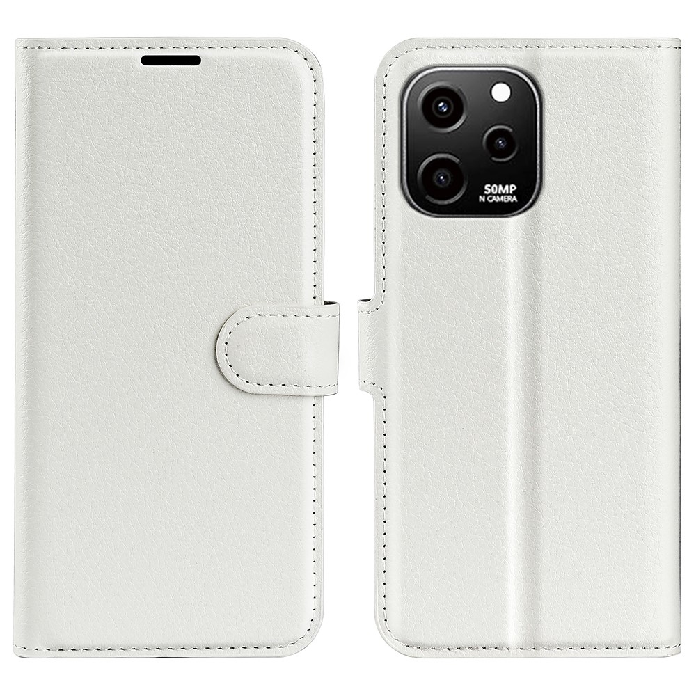 Litchi könyv tok Huawei Nova Y61-hez - fehér