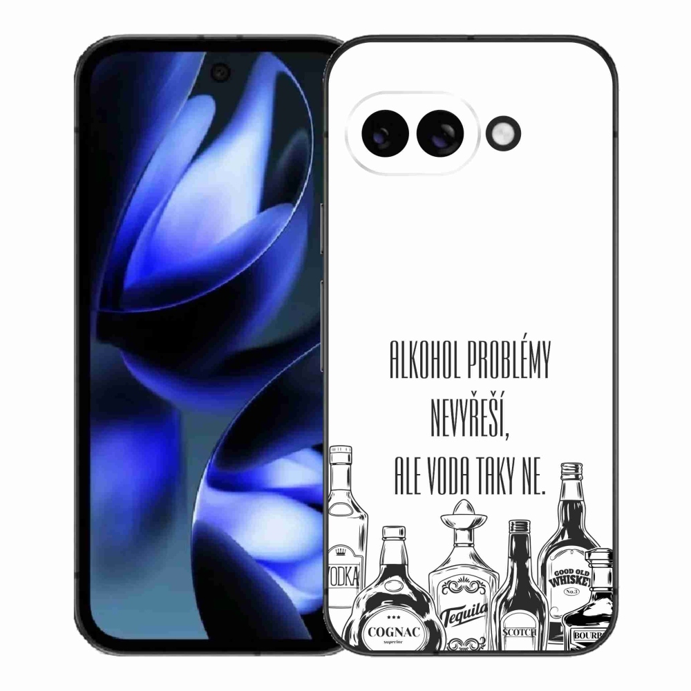 Gél borító mmCase a Google Pixel 9a számára - vicces szöveg fehér háttérrel