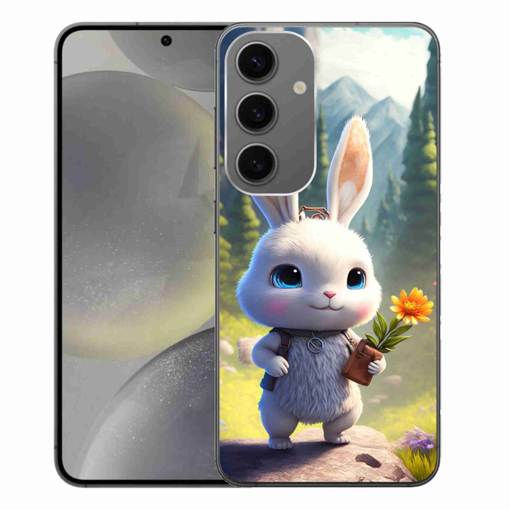 Gél védőhuzat mmCase Samsung Galaxy S24+ készülékhez - aranyos nyuszi