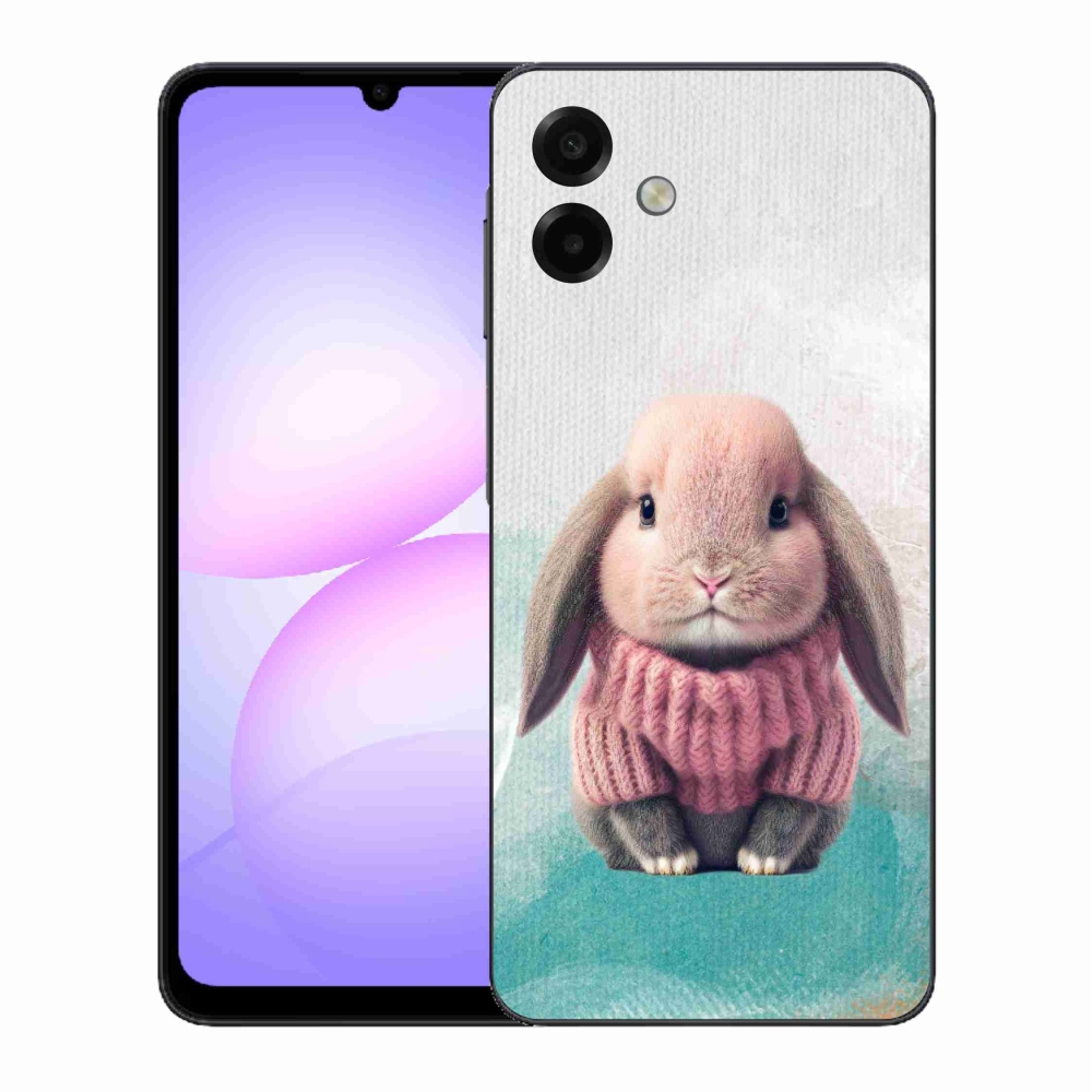 Gél borítás mmCase Samsung Galaxy A07 4G - nyúl pulóverben