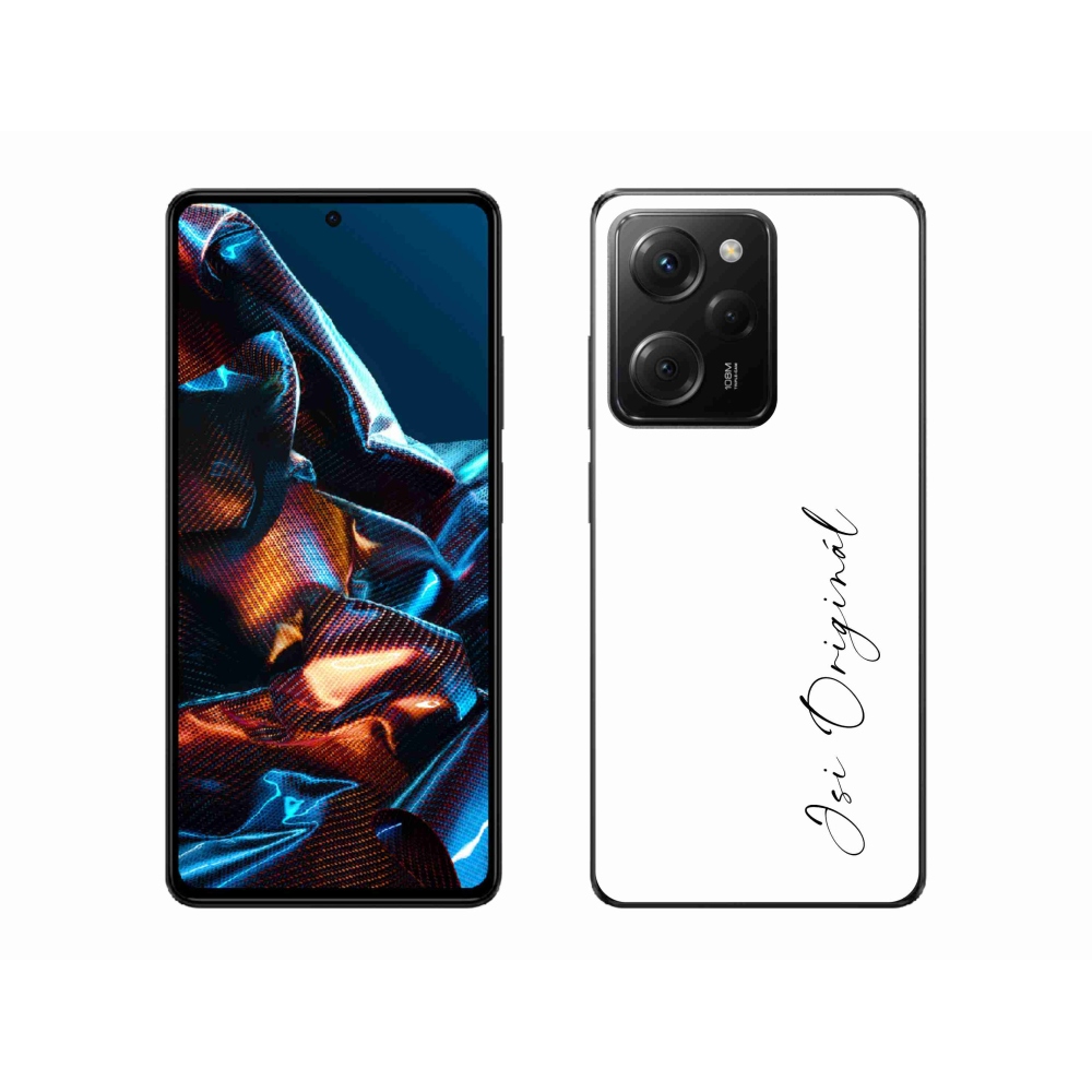 Gél borító mmCase a Xiaomi Poco X5 Pro 5G-hez - te vagy az eredeti fehér háttér