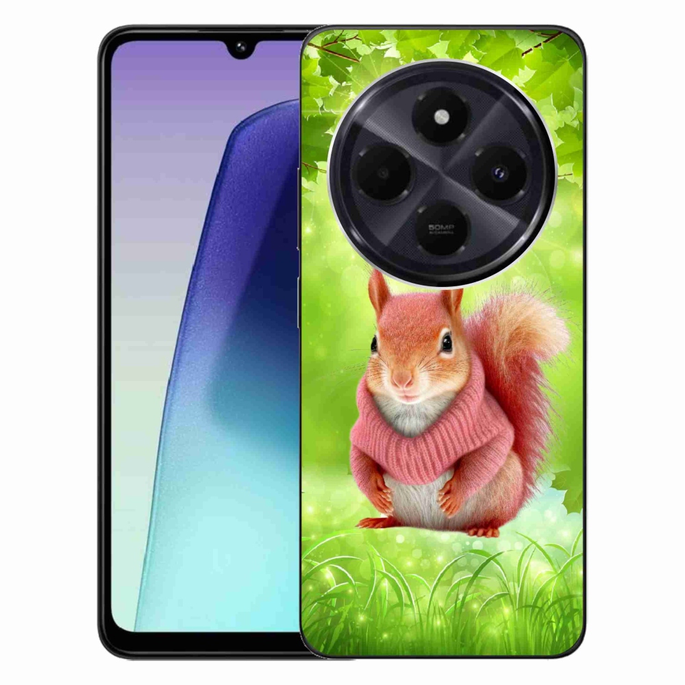 Gél borítás mmCase a Xiaomi Redmi 14C/Poco C75-hez - mókus pulóverben