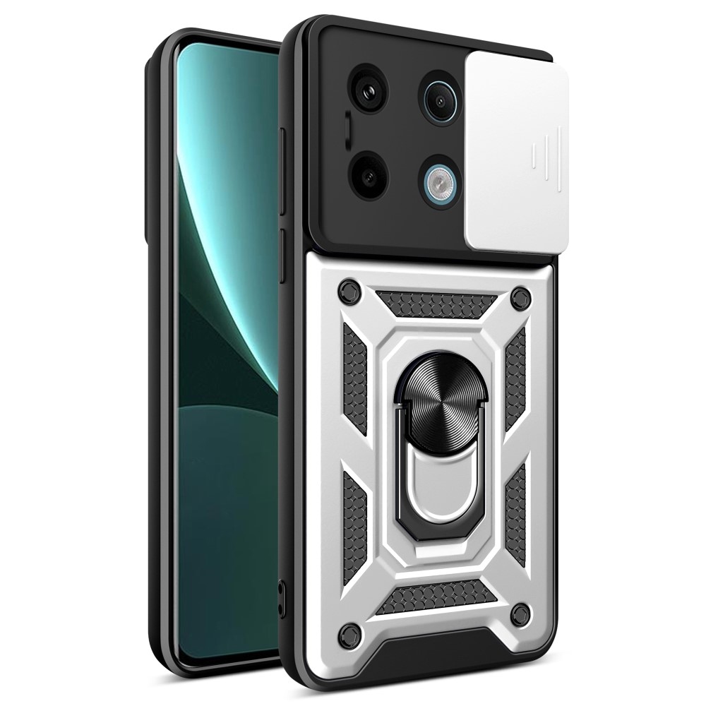 Tartós csúszásbiztos borító Xiaomi Redmi Note 13 Pro 5G/Poco X6 5G - ezüst