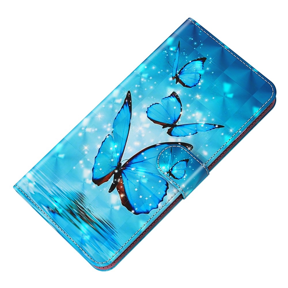 Nyomtatott könyv tok Samsung Galaxy S24 Ultra készülékhez - kék pillangók