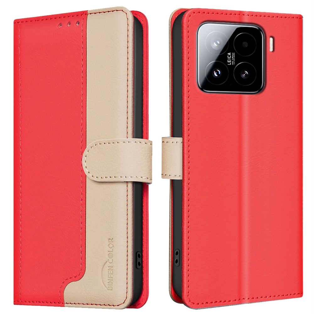 BNF DUO könyvtáska Xiaomi 15-öshöz - piros