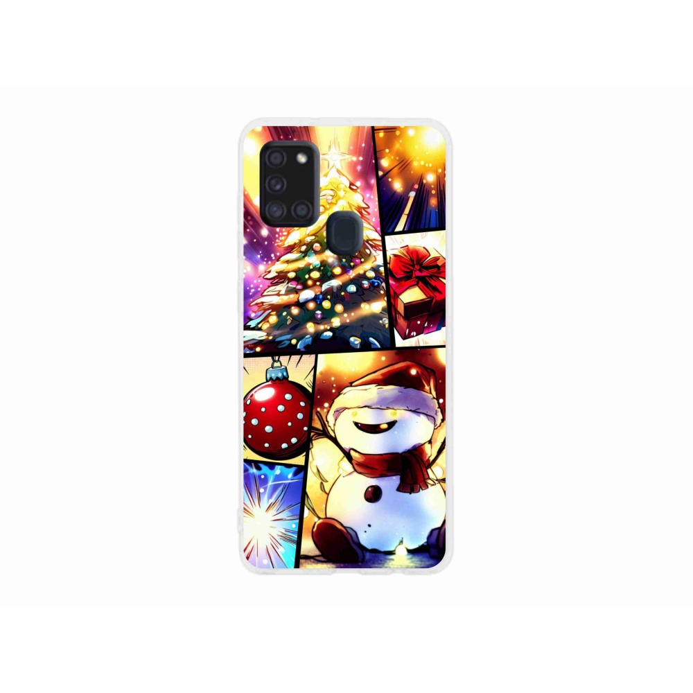 Gél borítás mmCase Samsung Galaxy A21s készülékhez - karácsonyi motívumok 1
