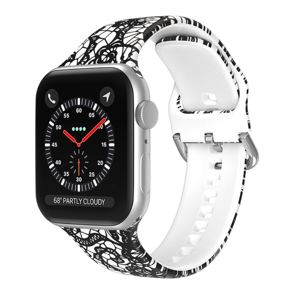 Nyomtatott szilikon szíj Apple Watch Ultra/Ultra 2 49mm/SE/SE 2022/2023 44mm/9/8/7 45mm/6/5/4 44mm/3/2/1 42 mm - minta J