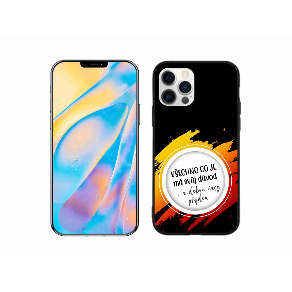 Gél borítás mmCase iPhone 12 készülékhez - idézet 3 fekete háttér
