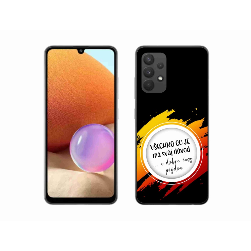 Gél borító mmCase Samsung Galaxy A32 4G - idézet 3 fekete háttér