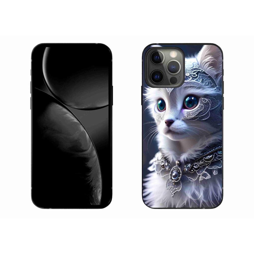 Zselés borítás mmCase iPhone 13 Pro Max készülékhez - fehér macska