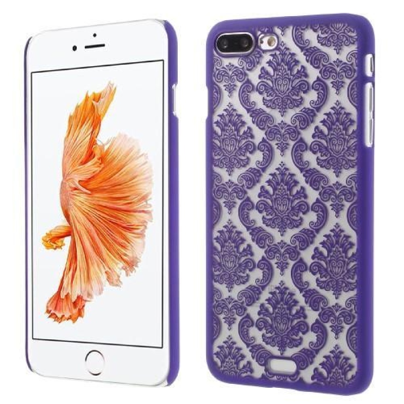 Csipkés műanyag tok iPhone 7 Plus és iPhone 8 Plus készülékhez - lila