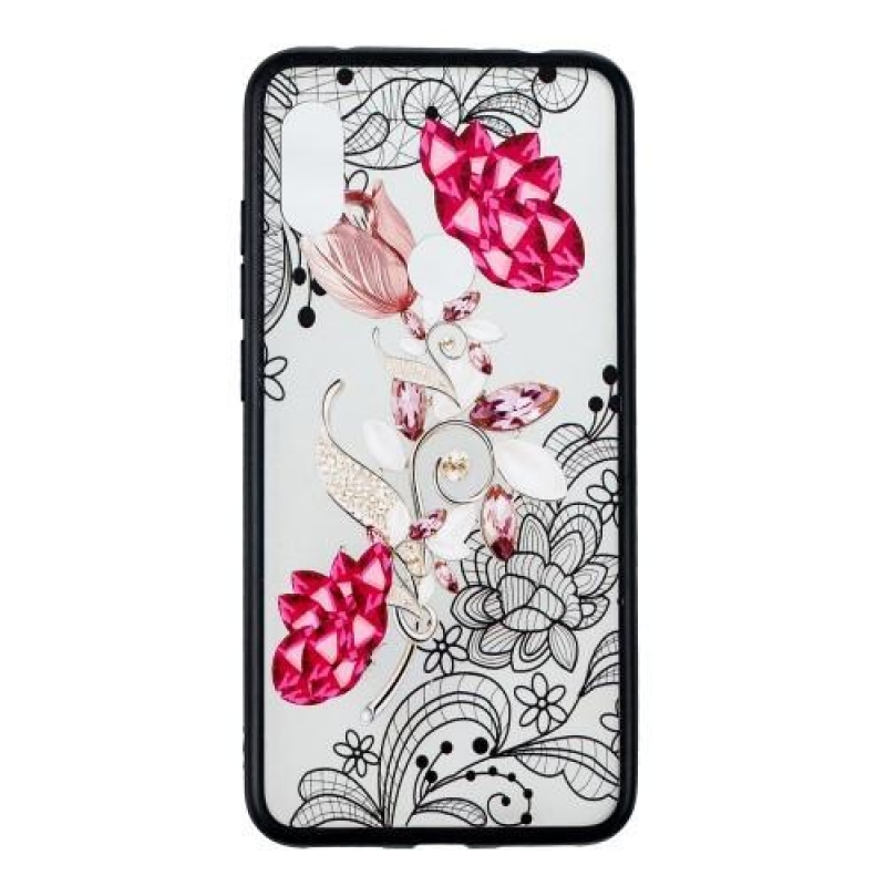 Csipkés szilikon tok Xiaomi Redmi Note 6 Pro - virág