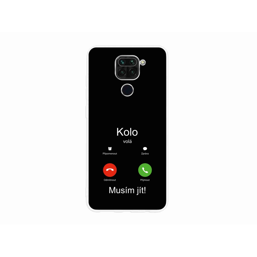 Gél borítás mmCase a Xiaomi Redmi Note 9-hez - kerek hívások fekete háttérrel