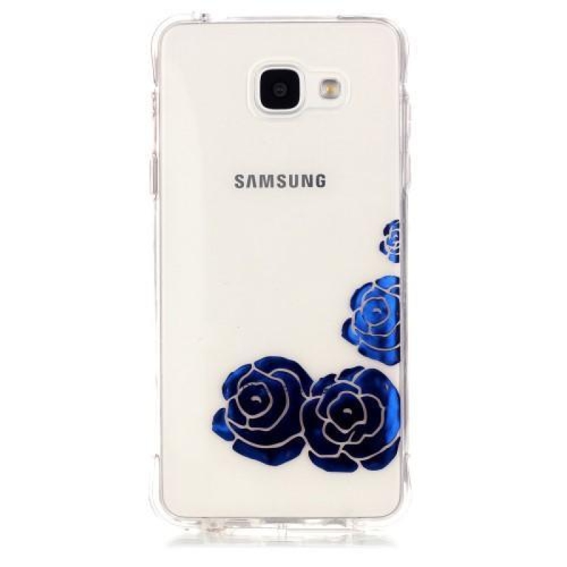 Zselés tok mobiltelefonhoz Samsung Galaxy A3 (2016) - kék rózsa