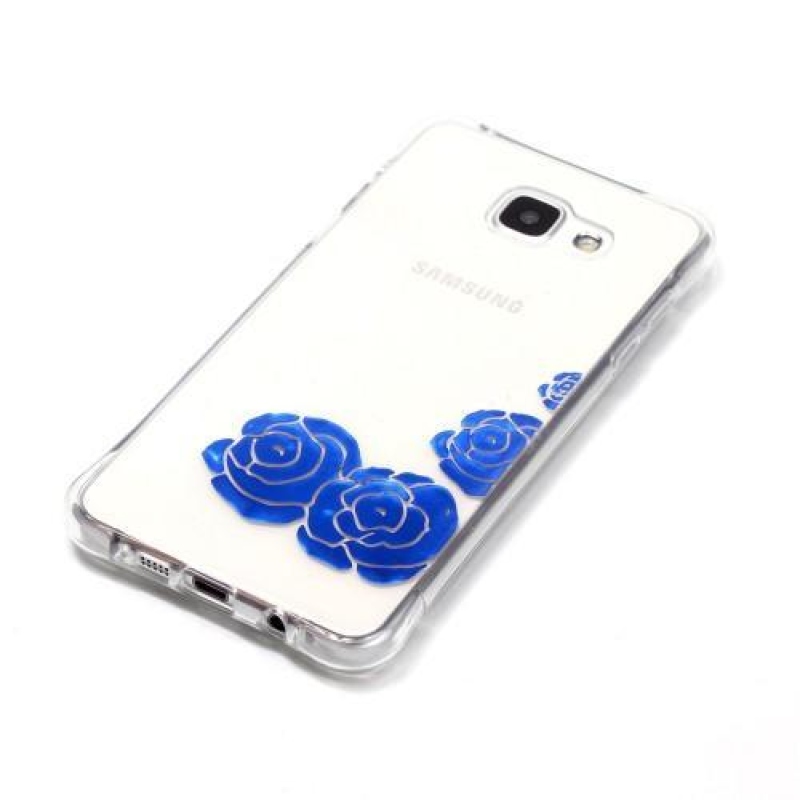 Zselés tok mobiltelefonhoz Samsung Galaxy A3 (2016) - kék rózsa