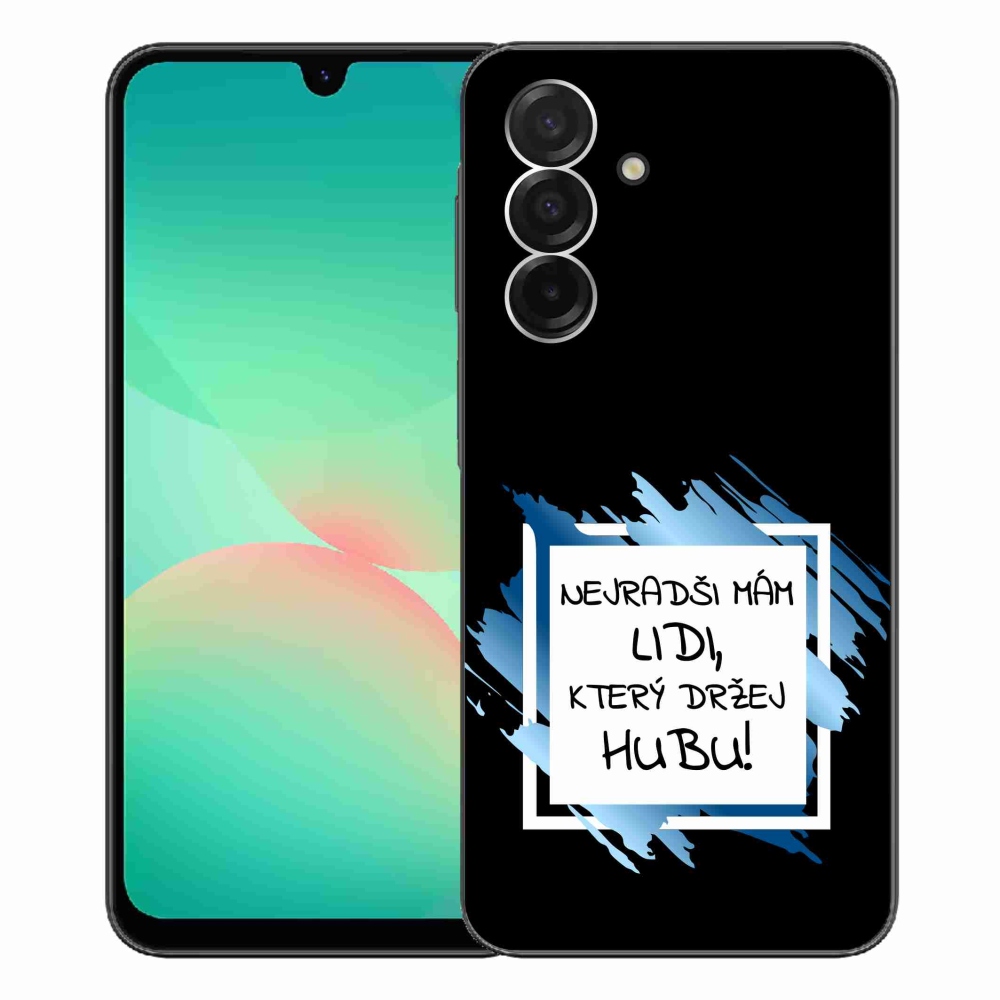Gél borító mmCase Samsung Galaxy A26 5G - vicces szöveg 7 fehér és fekete háttérrel