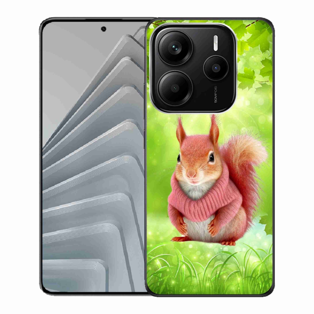 Gél borító mmCase a Xiaomi Redmi Note 14 5G számára - mókus pulóverben